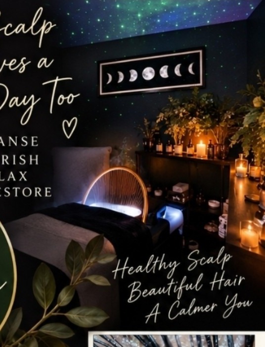 Candlelit head spa room atmosphere