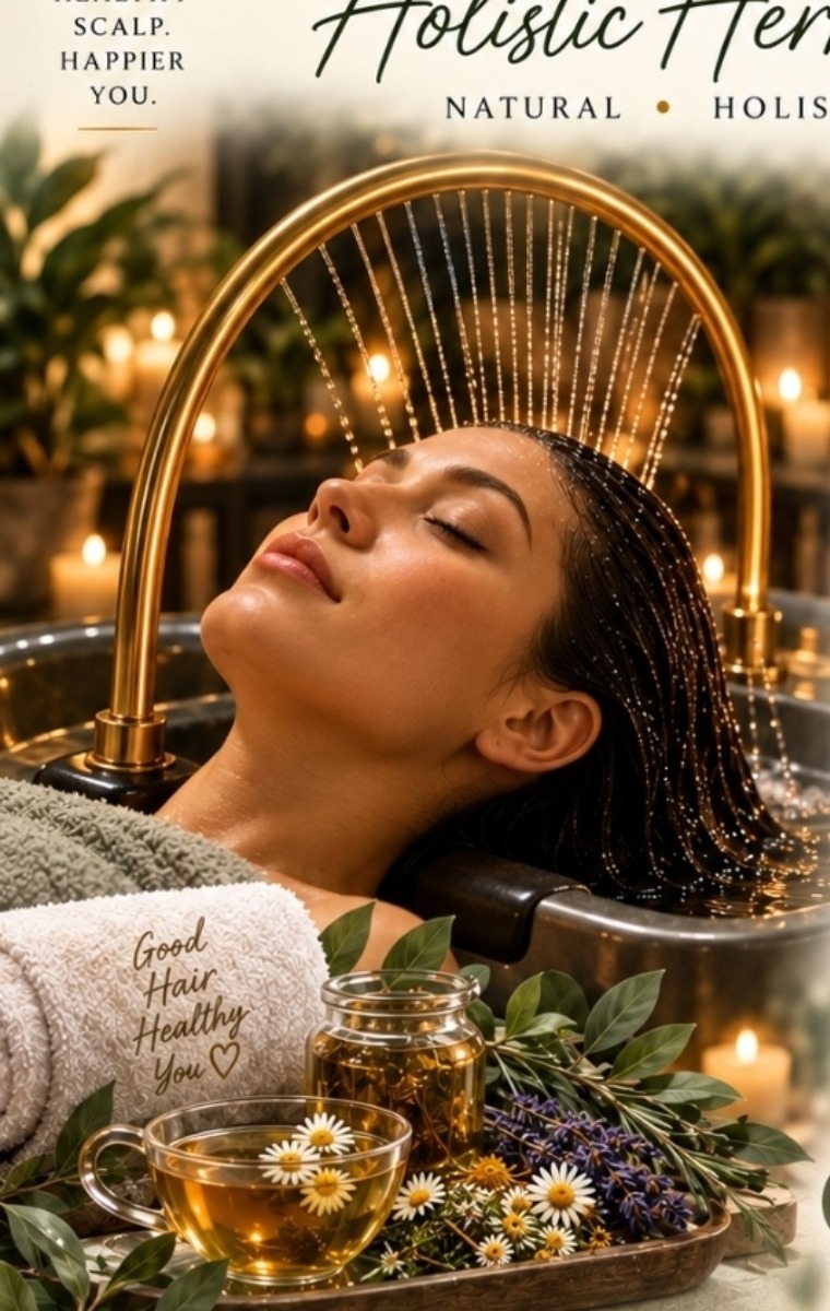 Holistic head spa waterfall treatment