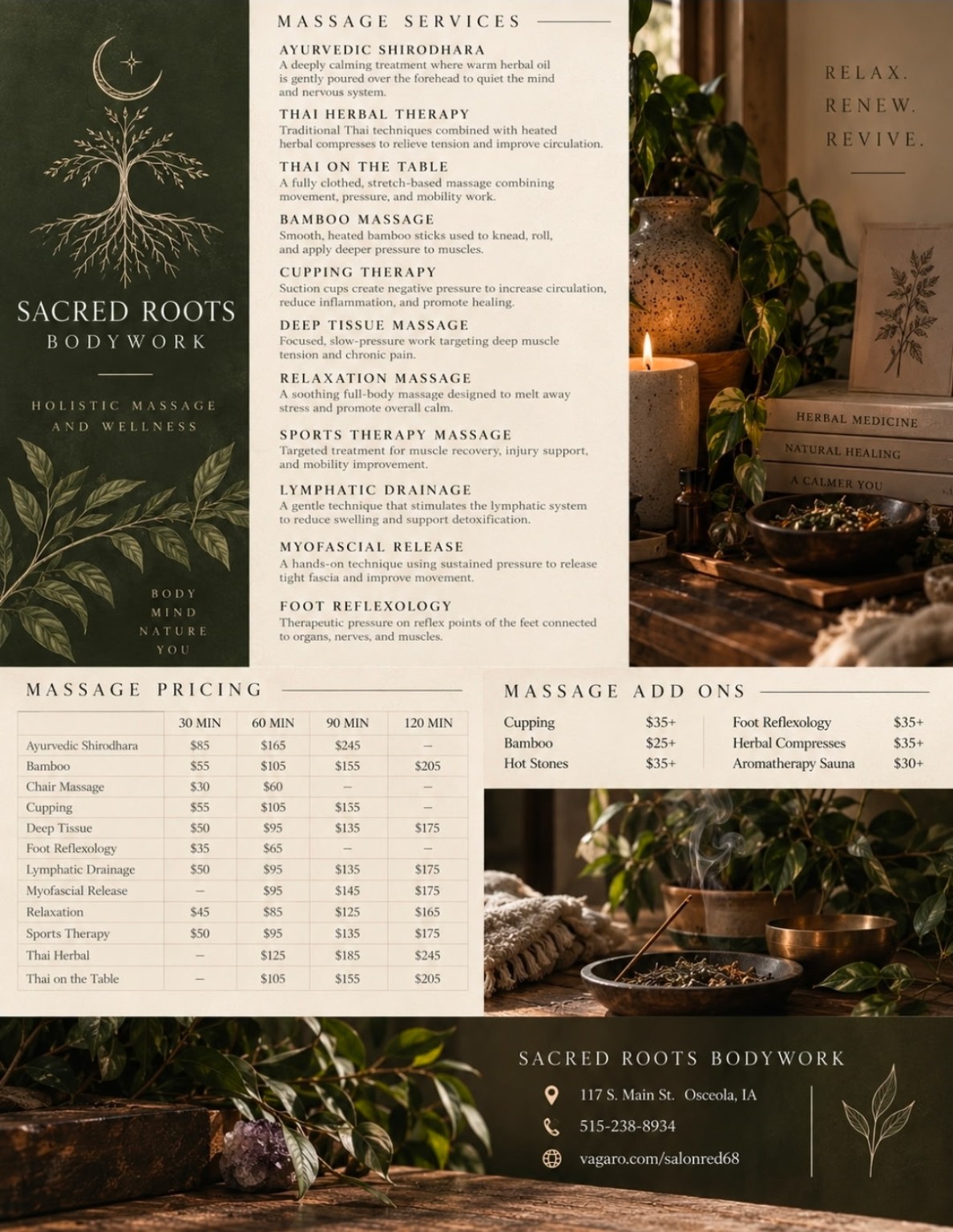Sacred Roots Bodywork Services
